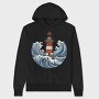 Lighthouse And Waves Sea, Hanorac Oversize Barbati (Unisex)