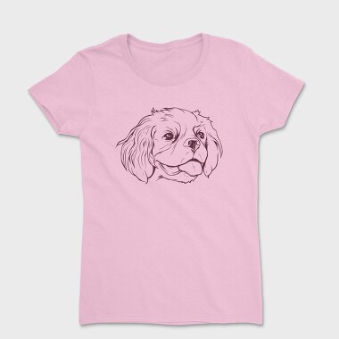 Line Stroke Cavalier Dog, Tricou Femei