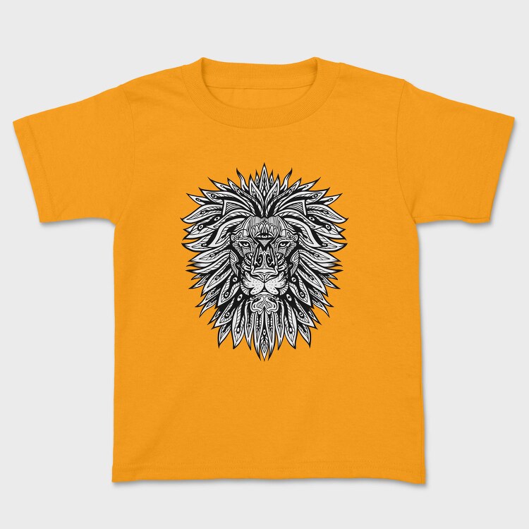 Lion Mandala Psicodelic, Tricou Copii