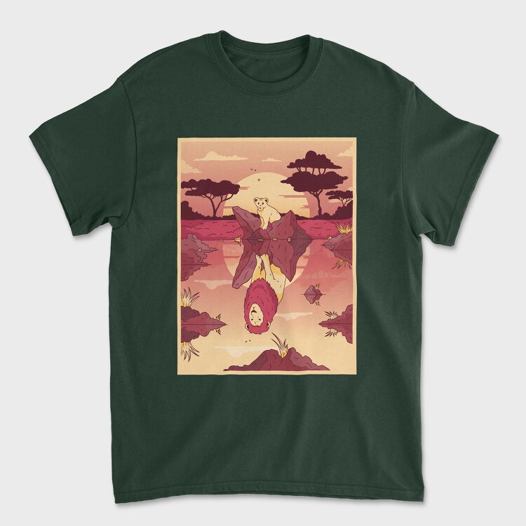 Lion Pool Reflection, Tricou Barbati (Unisex)