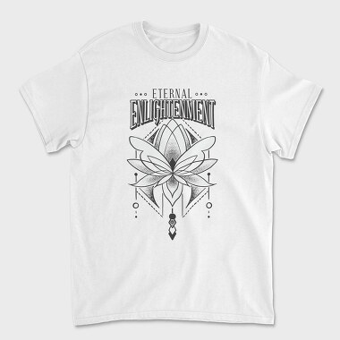 Lotus Flower Eternal Enlightenment Quote, Tricou Barbati (Unisex)