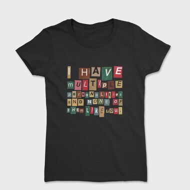 Magazine Cut Out Letters Personalities, Tricou Femei