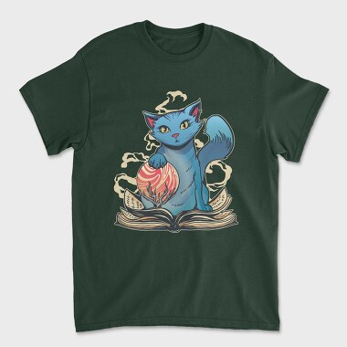 Magical Cat With Book Whimsical, Tricou Barbati (Unisex)