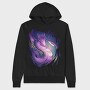 Magical Dragon Creature Rainbow, Hanorac Oversize Barbati (Unisex)
