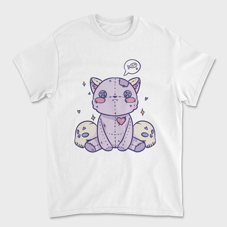 Pastel Goth Stuffed Cat, Tricou Barbati (Unisex)