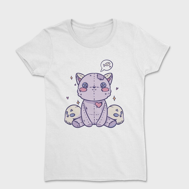 Pastel Goth Stuffed Cat, Tricou Femei