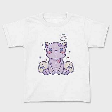 Pastel Goth Stuffed Cat, Tricou Copii