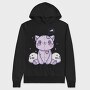 Pastel Goth Stuffed Cat, Hanorac Oversize Barbati (Unisex)
