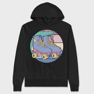 Pastel Roller Skates, Hanorac Oversize Barbati (Unisex)