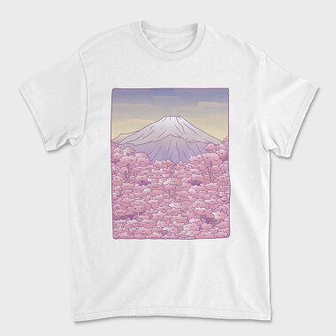 Pastel Sakura Mount Fuji, Tricou Barbati (Unisex)