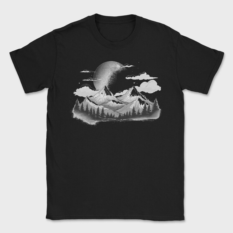 Mountains With the Moon, Tricou Barbati (Unisex)