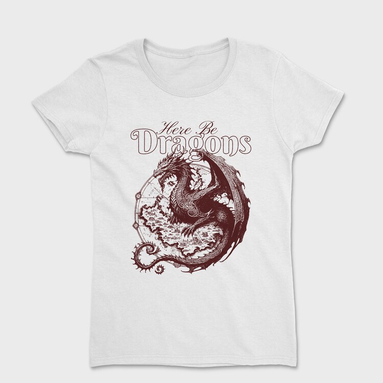 Here Be Dragons Fantasy, Tricou Femei