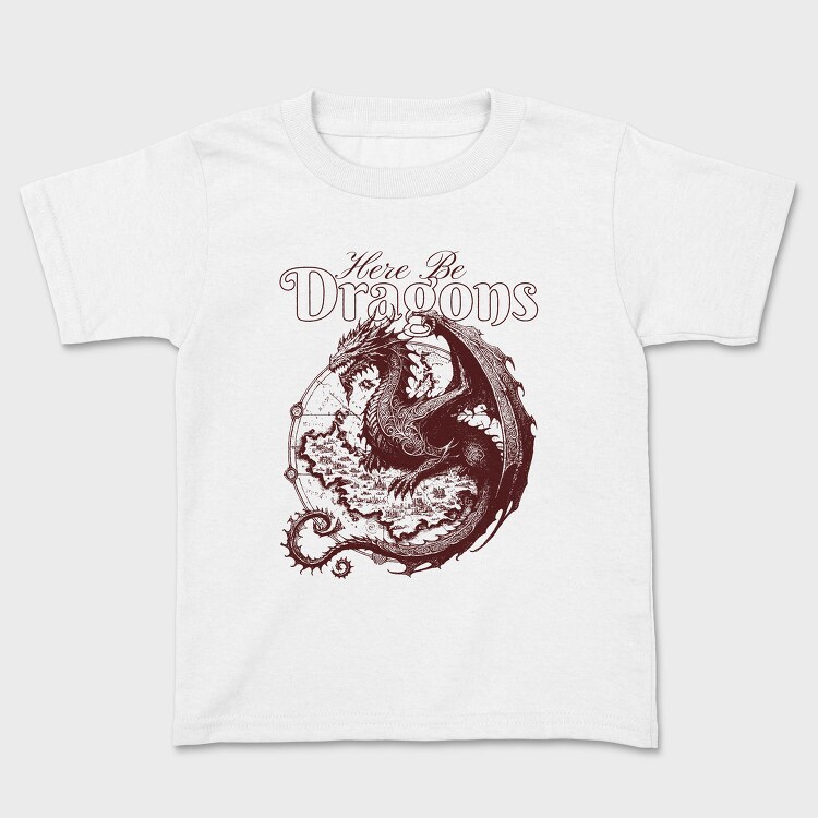 Here Be Dragons Fantasy, Tricou Copii