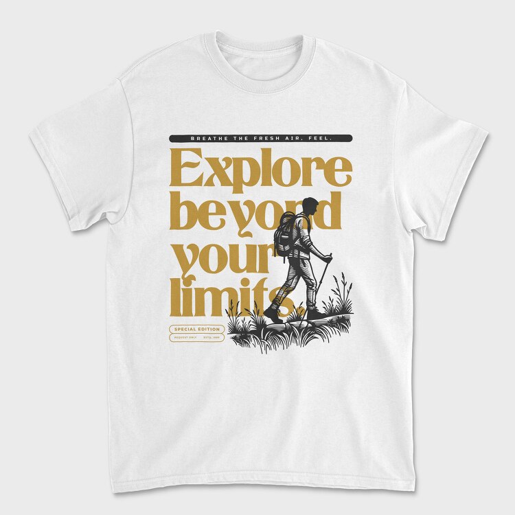 Hiking Exploration Quote, Tricou Barbati (Unisex)