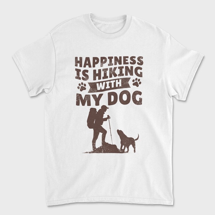 Hiking With Dog My, Tricou Barbati (Unisex)