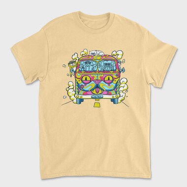 Hippie Cat Van, Tricou Barbati (Unisex)