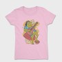 Hippie Frog Playing Guitar, Tricou Femei