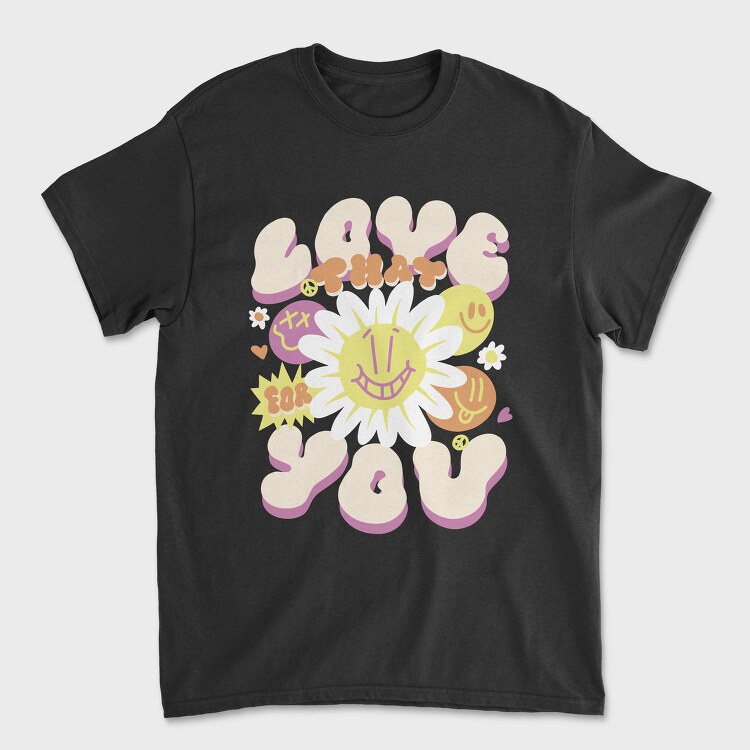 Hippie Love Quote, Tricou Barbati (Unisex)