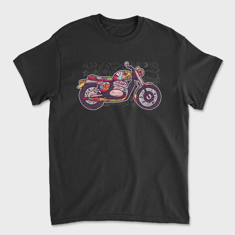 Hippie Motorcycle, Tricou Barbati (Unisex)
