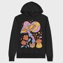 Hippie Mushroom Planet Flower, Hanorac Oversize Barbati (Unisex)