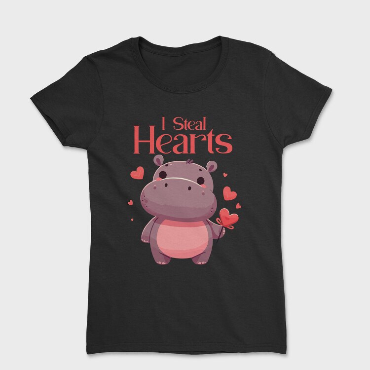 Hippo Heart Valentine, Tricou Femei