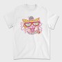 Hipster Gamer Cat, Tricou Barbati (Unisex)