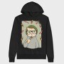 Hipster Sushi Cat, Hanorac Oversize Barbati (Unisex)