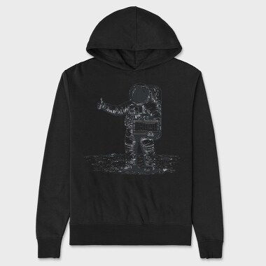 Hitchhiking Astronaut, Hanorac Oversize Barbati (Unisex)