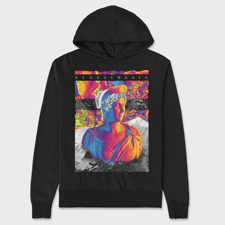 Holographic Greek Statue, Hanorac Oversize Barbati (Unisex)