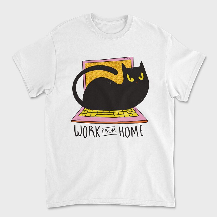 Home Office Cat Computer, Tricou Barbati (Unisex)