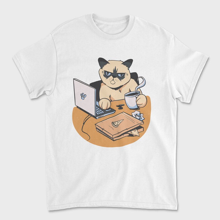 Home Office Grumpy Cat, Tricou Barbati (Unisex)