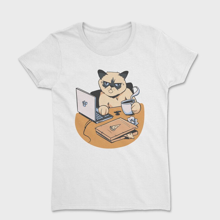 Home Office Grumpy Cat, Tricou Femei