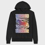 Horned Warrior Unicorn Animal Sunset, Hanorac Oversize Barbati (Unisex)