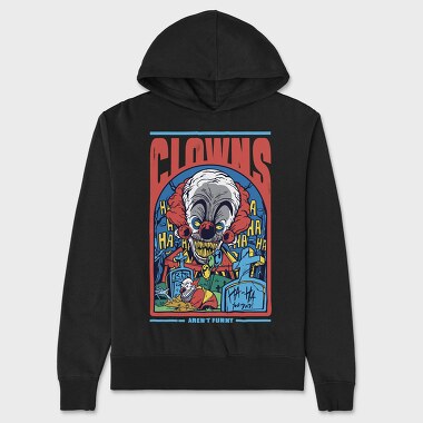 Horror Clown Clowns No Funny, Hanorac Oversize Barbati (Unisex)
