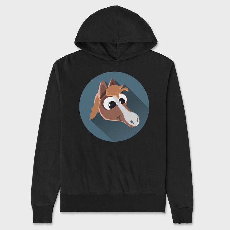 Horse Icon Art, Hanorac Oversize Barbati (Unisex)