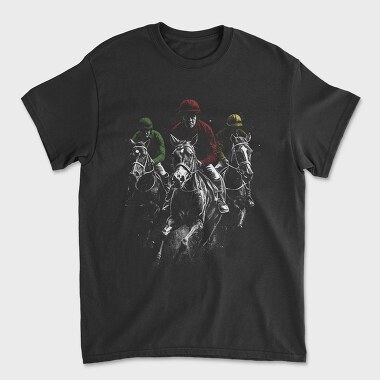 Horse Racing Action, Tricou Barbati (Unisex)