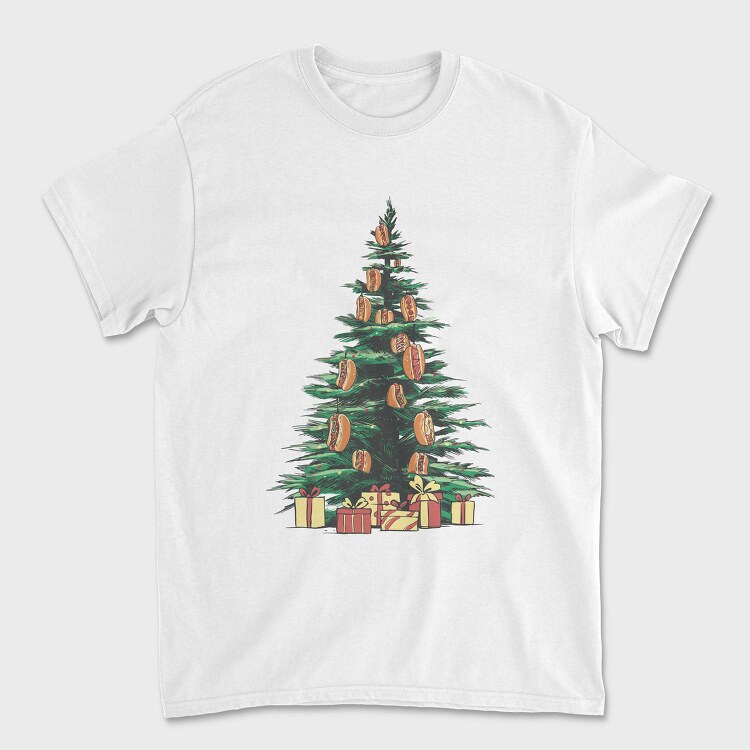 Hot Dog Christmas Tree, Tricou Barbati (Unisex)
