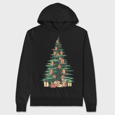 Hot Dog Christmas Tree, Hanorac Oversize Barbati (Unisex)