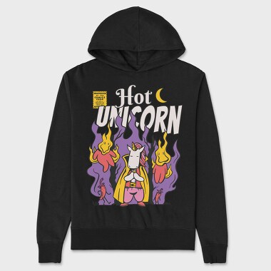 Hot Unicorn Cartoon, Hanorac Oversize Barbati (Unisex)