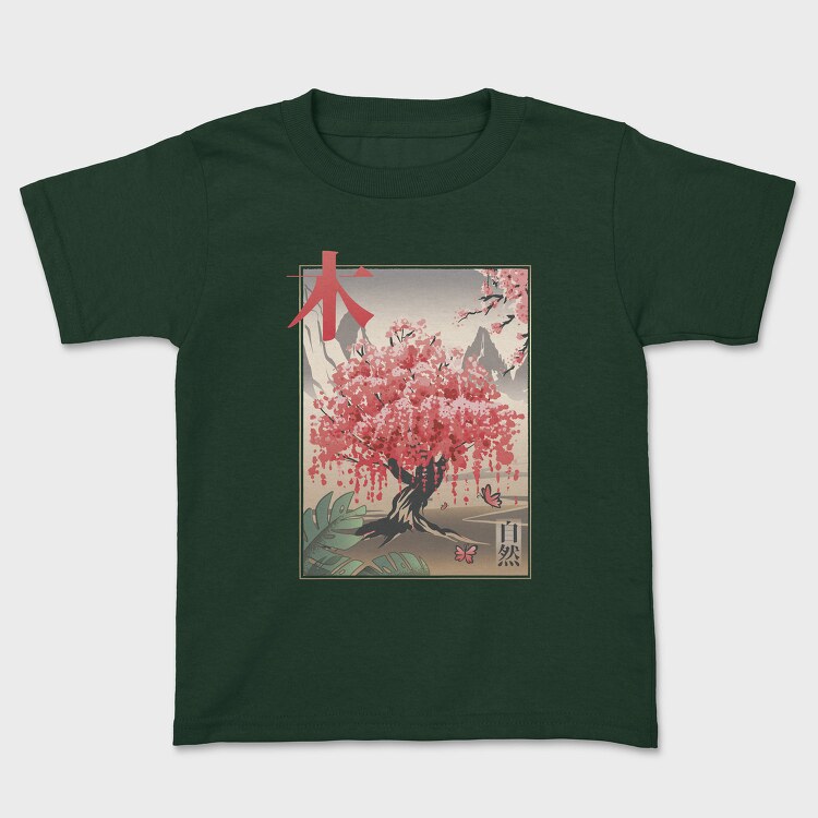 Traditional Japanese Sakura Tree, Tricou Copii