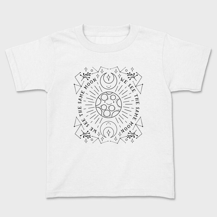 We See The Same Moon Phases Tote, Tricou Copii