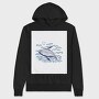 Whale Ocean Illustration, Hanorac Oversize Barbati (Unisex)