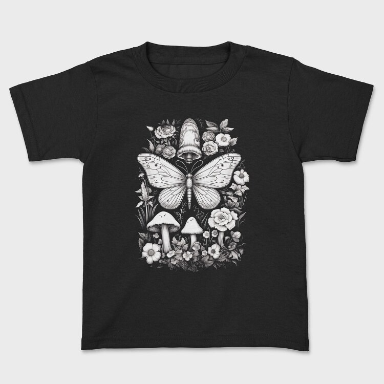 Whimsical Cottagecore Moth, Tricou Copii