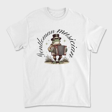 Whimsical Frog Gentleman Musician, Tricou Barbati (Unisex)