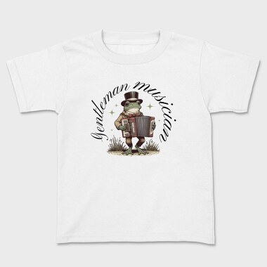 Whimsical Frog Gentleman Musician, Tricou Copii