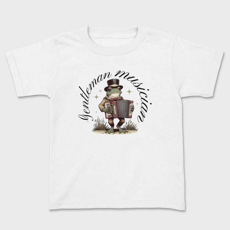 Whimsical Frog Gentleman Musician, Tricou Copii
