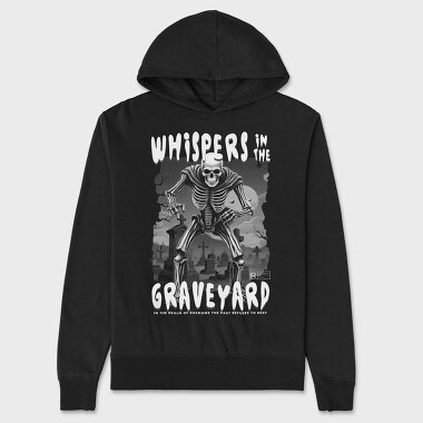 Whispers In The Graveyard Skeleton, Hanorac Oversize Barbati (Unisex)