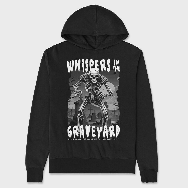 Whispers In The Graveyard Skeleton, Hanorac Oversize Barbati (Unisex)