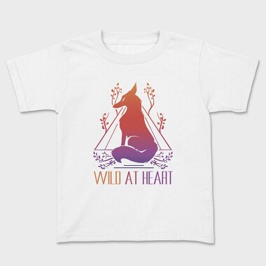 Wild At Heart Fox Dark Animals, Tricou Copii