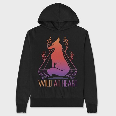 Wild At Heart Fox Dark Animals, Hanorac Oversize Barbati (Unisex)